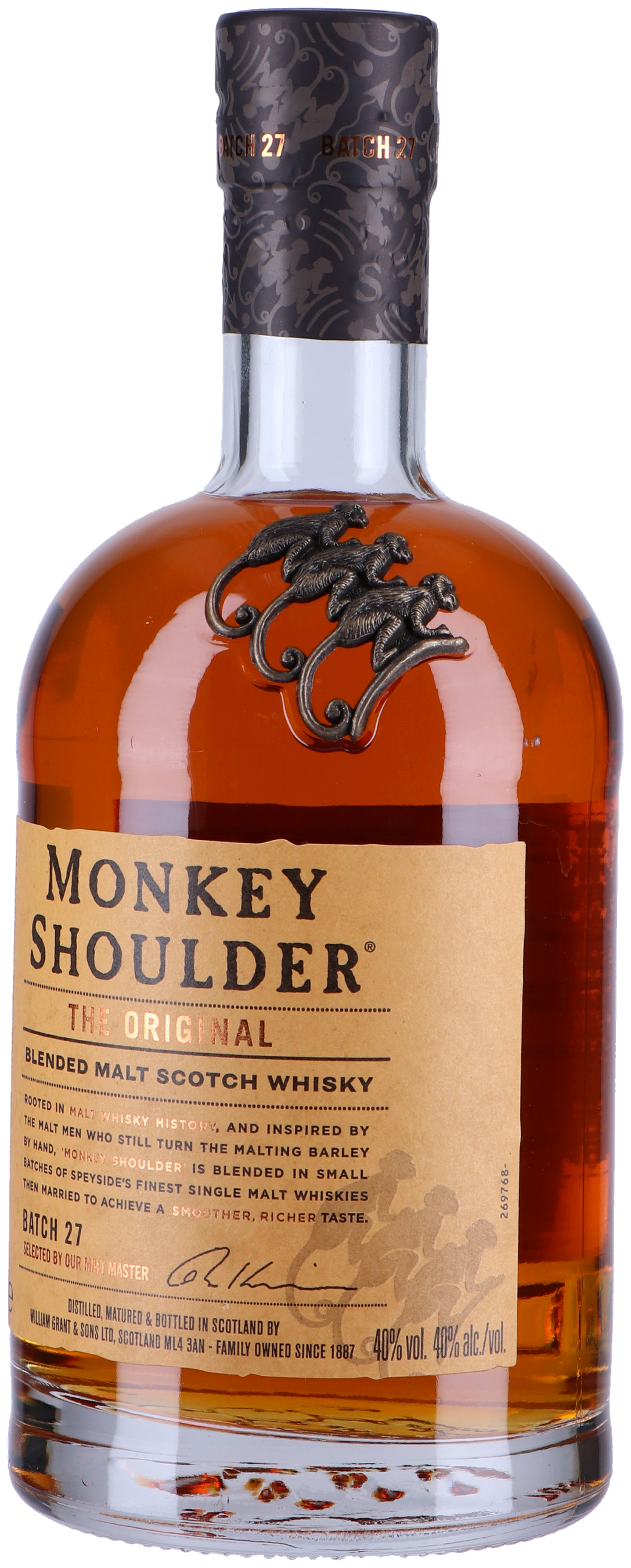 Monkey Shoulder Blended Malt Whisky 0.7L (40% Vol.)