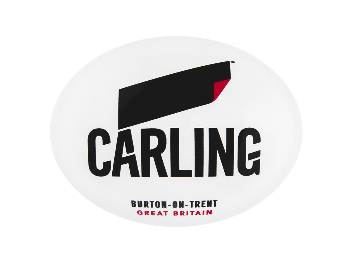 Carling 3D Sticker Font Oval