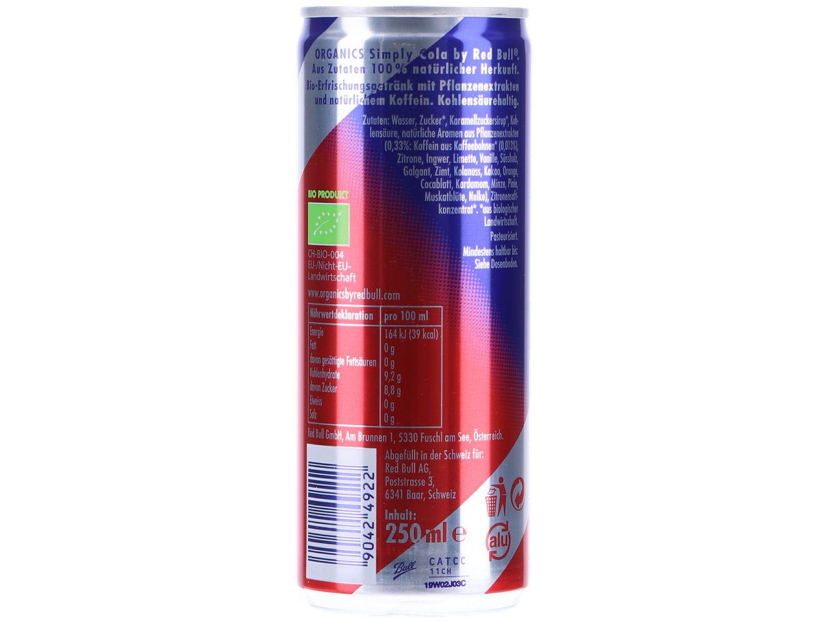 Red Bull Organics Simply Cola