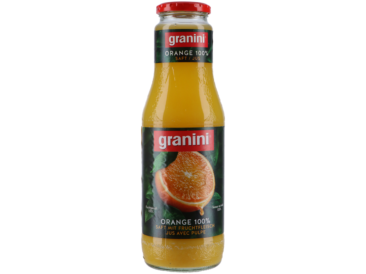 granini Orange reiner Saft mit Fruchtfleisch