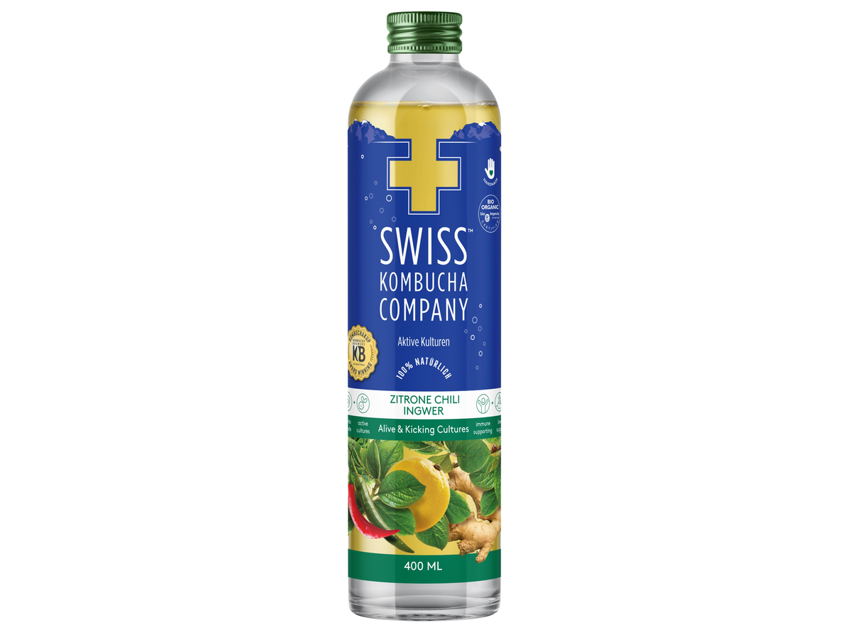 SWISS Kombucha-Zitrone Chilli Ingwer