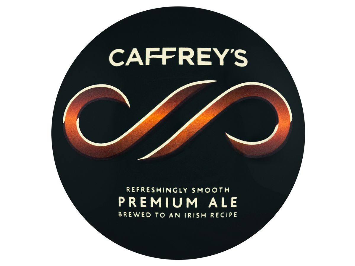 Caffrey's Ale Beer 3D Sticker Font Round