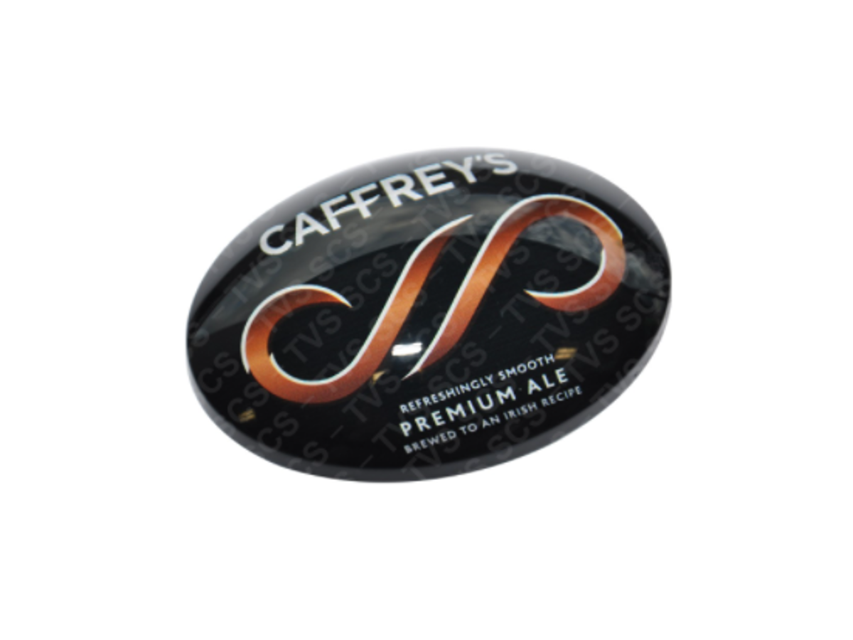 Caffrey's Ale Beer 3D Sticker Font Oval