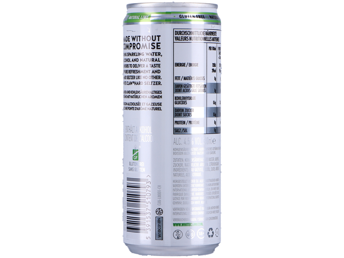 White Claw Natural Lime 4.5%