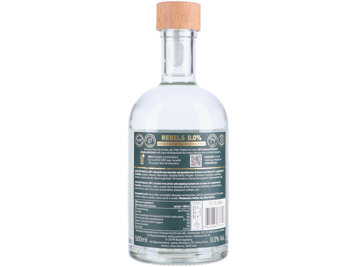 REBELS 0.00% Botanical Dry Gin Alternative