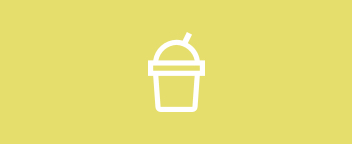 Symbol eines Bechers mit Strohhalm – Huber Getränkehandlung.